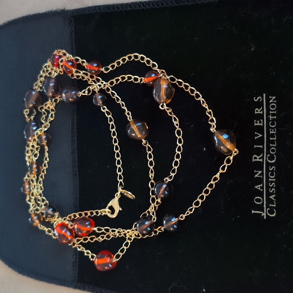Joan Rivers Gold and Red Necklace